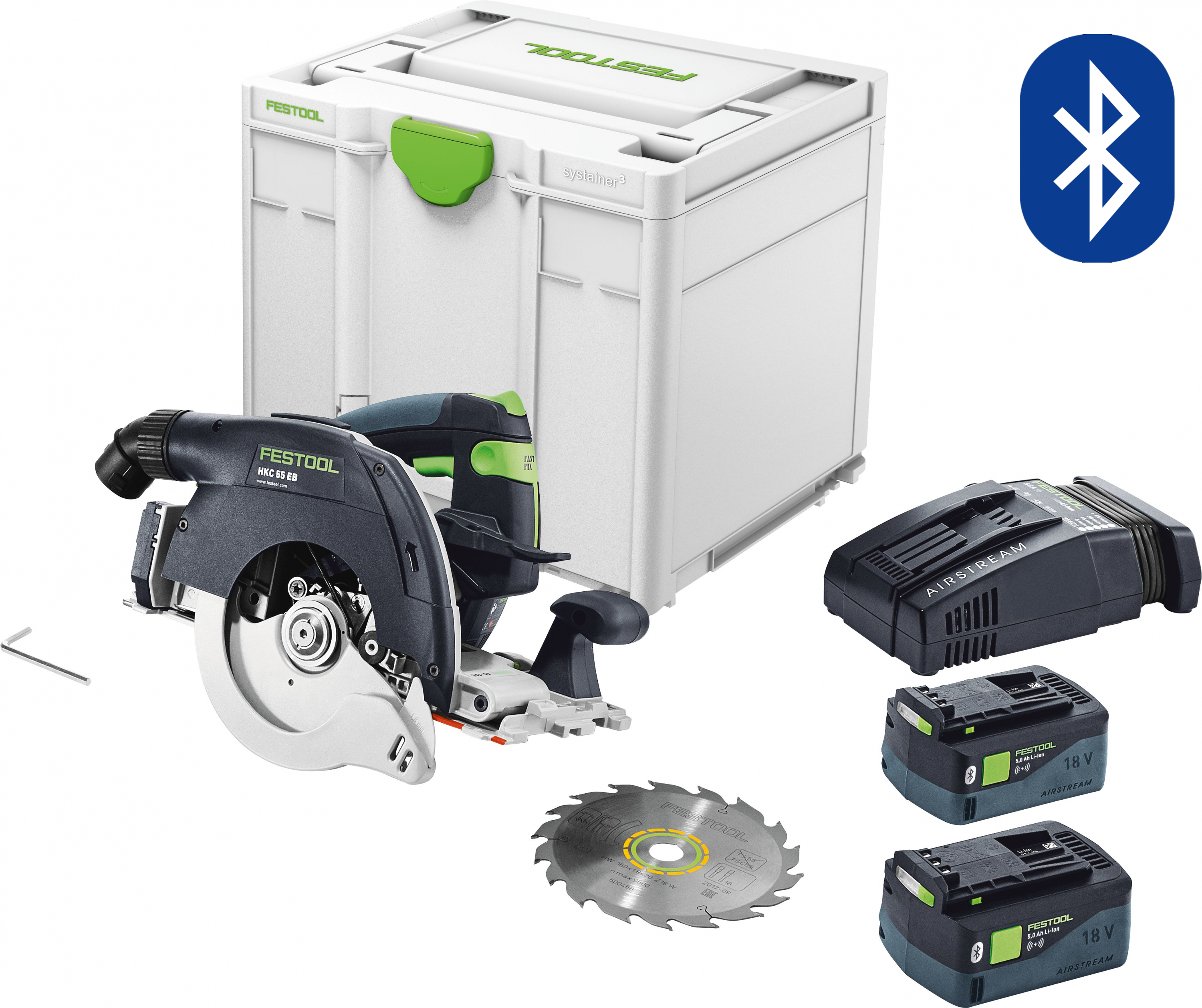 Festool HKC 55 18V 160mm Cordless Circular Saw 5.0Ah Bluetooth Set in Systainer 577443