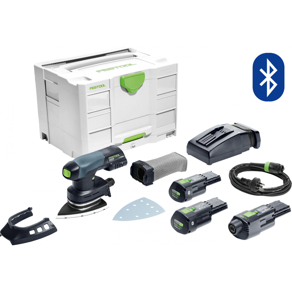 DTSC 400 18V 100mm x 150mm Cordless Orbital Iron Head Sander Bluetooth 3.0 Ah Set in Systainer 577516 by Festool