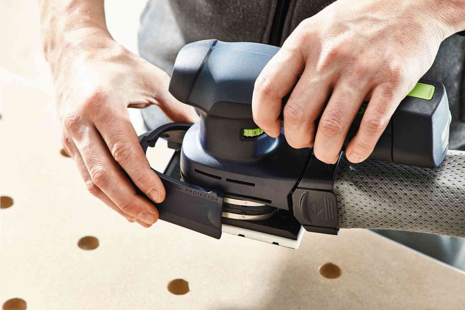 RTSC 400 18V 80mm x 133mm Cordless Orbital 1/4 Sheet Sander Bluetooth 3.0Ah Set in Systainer 577684 by Festool