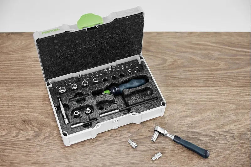 Festool Ratchet Set 1/4" SYS Rack 578112 | 37 Piece