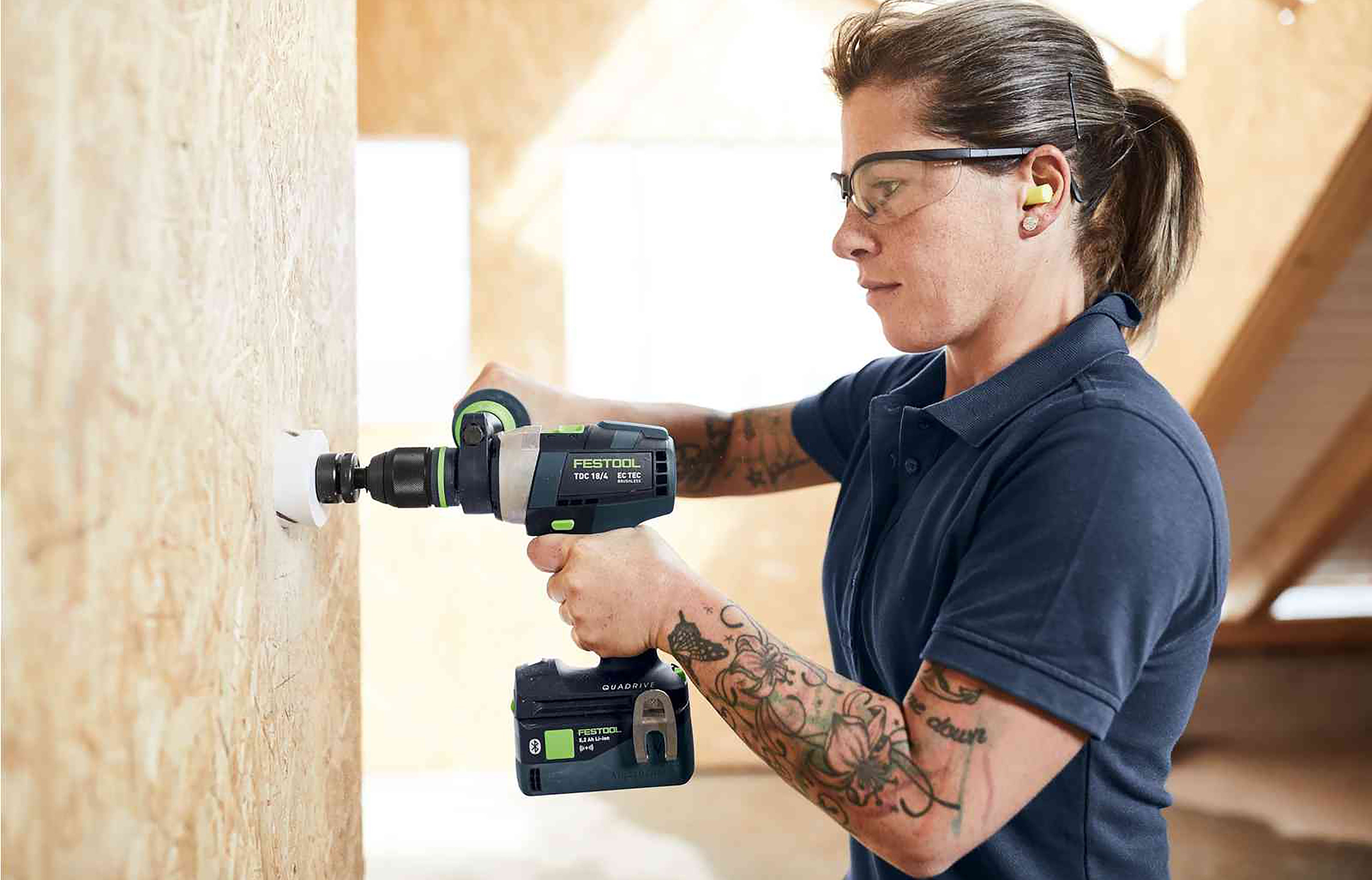 18V 5.0Ah 13mm 4 Speed Drill Bluetooth Set in Systainer Kit TDC 18/4 5.0 I-Plus (578285) by Festool