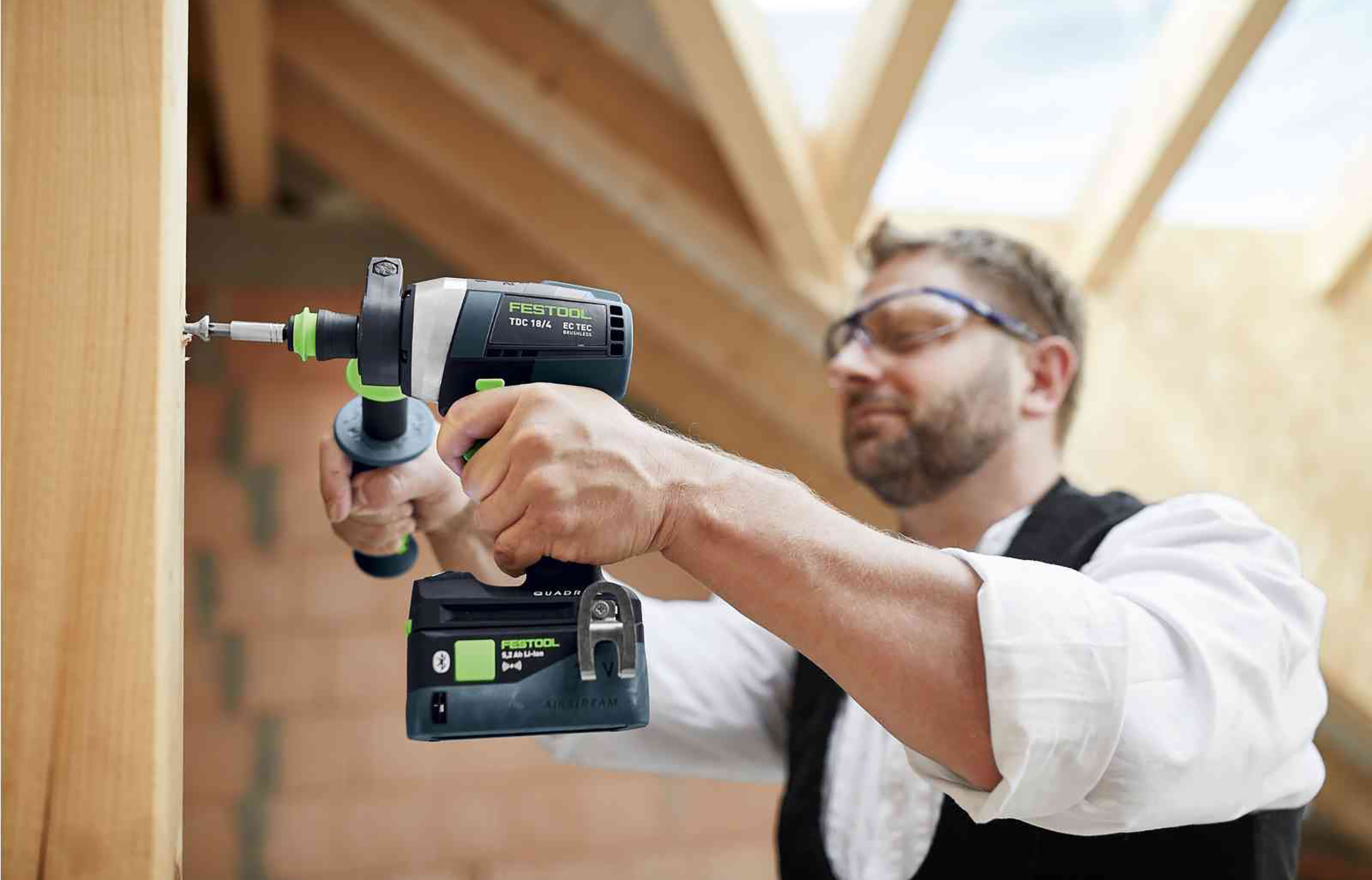 18V 5.0Ah 13mm 4 Speed Drill Bluetooth Set in Systainer Kit TDC 18/4 5.0 I-Plus (578285) by Festool