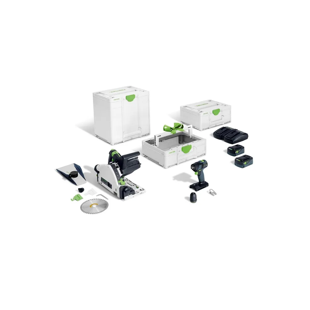 2Pce 18V 5.0Ah Li-ion Universal Combination Kit TSC 55 K/TXS 18/TB M 137 (578505) by Festool