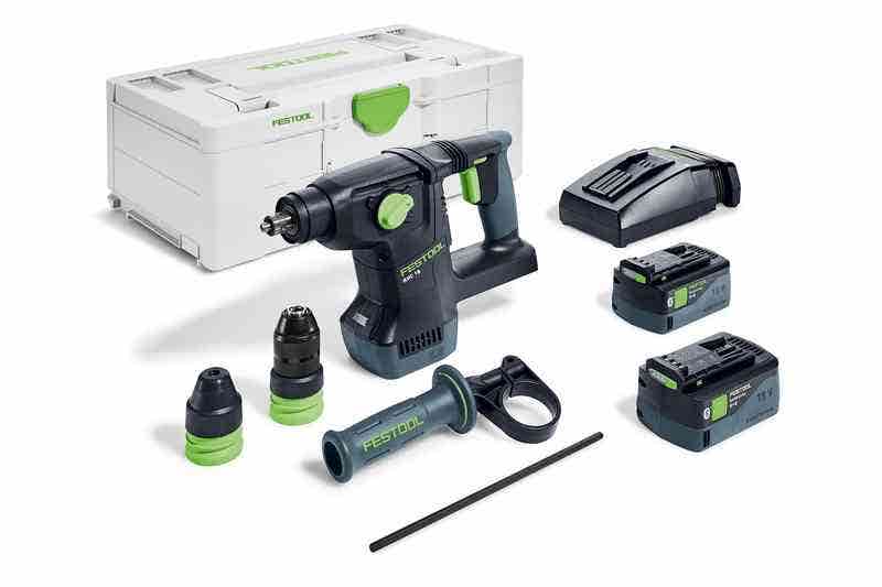 KHC 18V Cordless Rotary Hammer 5.0Ah Bluetooth Set in Systainer KHC 18 Li TCL6-Plus (578538) by Festool