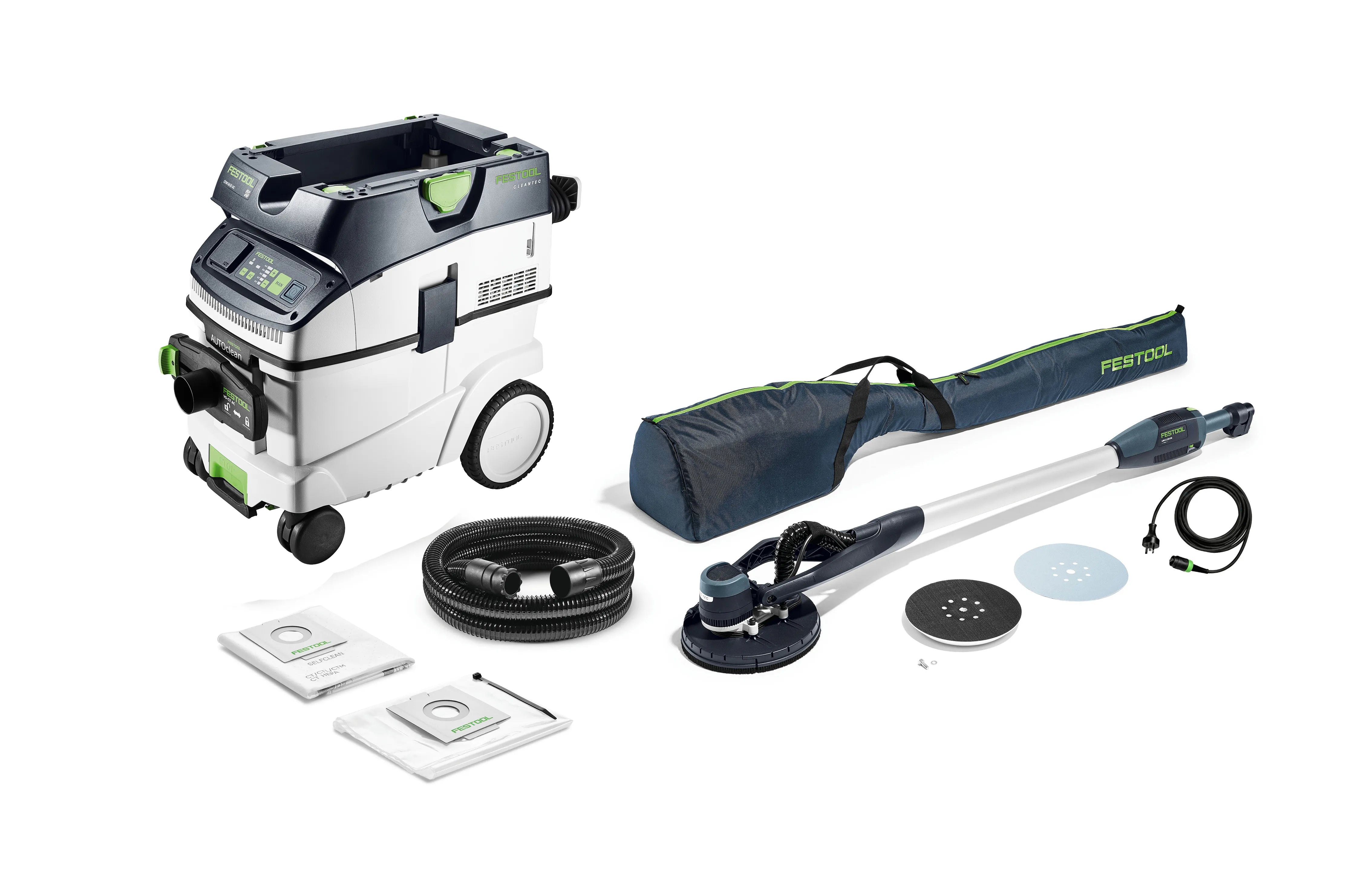 Festool LHS 225 PLANEX Easy 225mm Drywall Sander with M Class Dust Extractor Set 578957