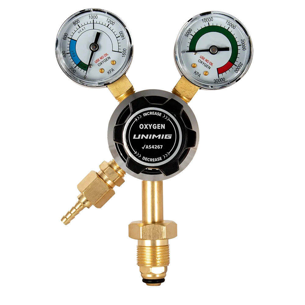 Unimig Regulator Vertical Inlet Oxygen Oxy-Reg