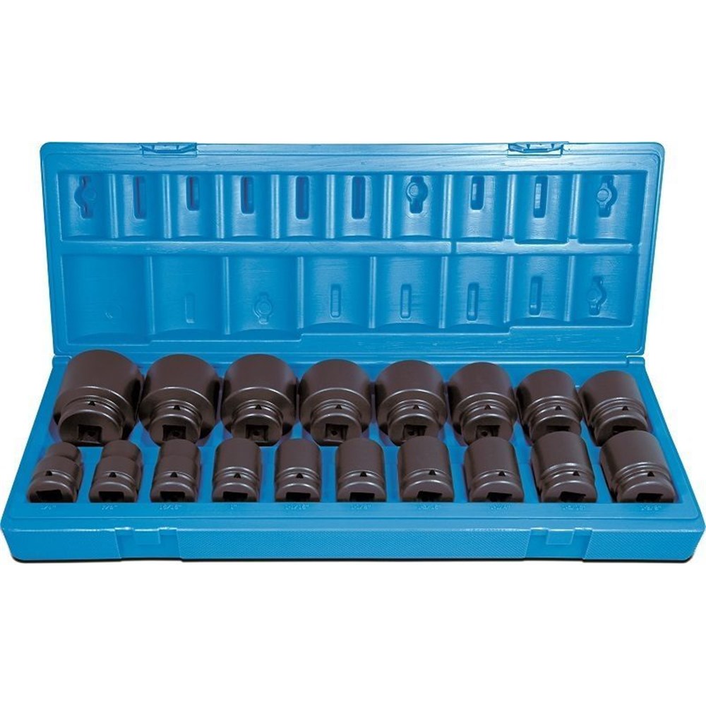 Action 18Pce 3/4" Drive 6-Point Imperial Standard Socket Set 600401801