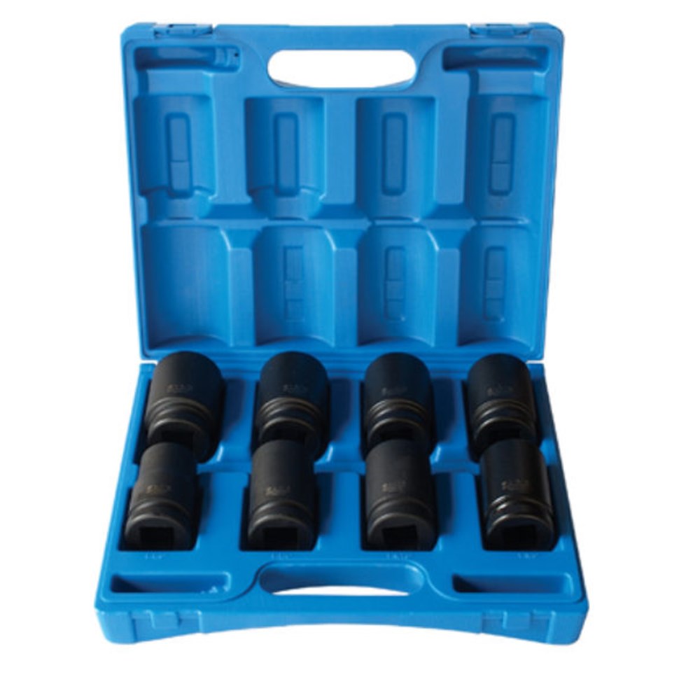 Action 8Pce 1" Drive 6-Point Imperial Deep Socket Set 600520802