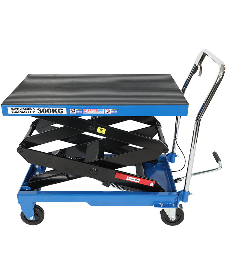 Tradequip 300kg Scissor Lift Workshop Trolley 6008T