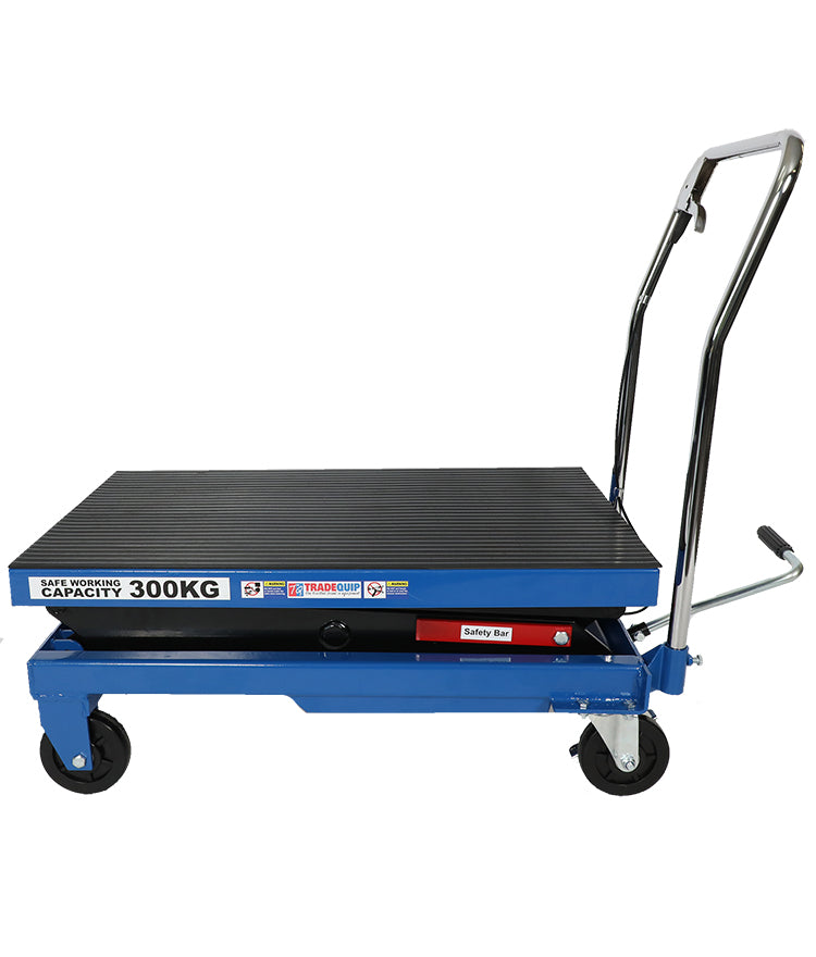 Tradequip 300kg Scissor Lift Workshop Trolley 6008T