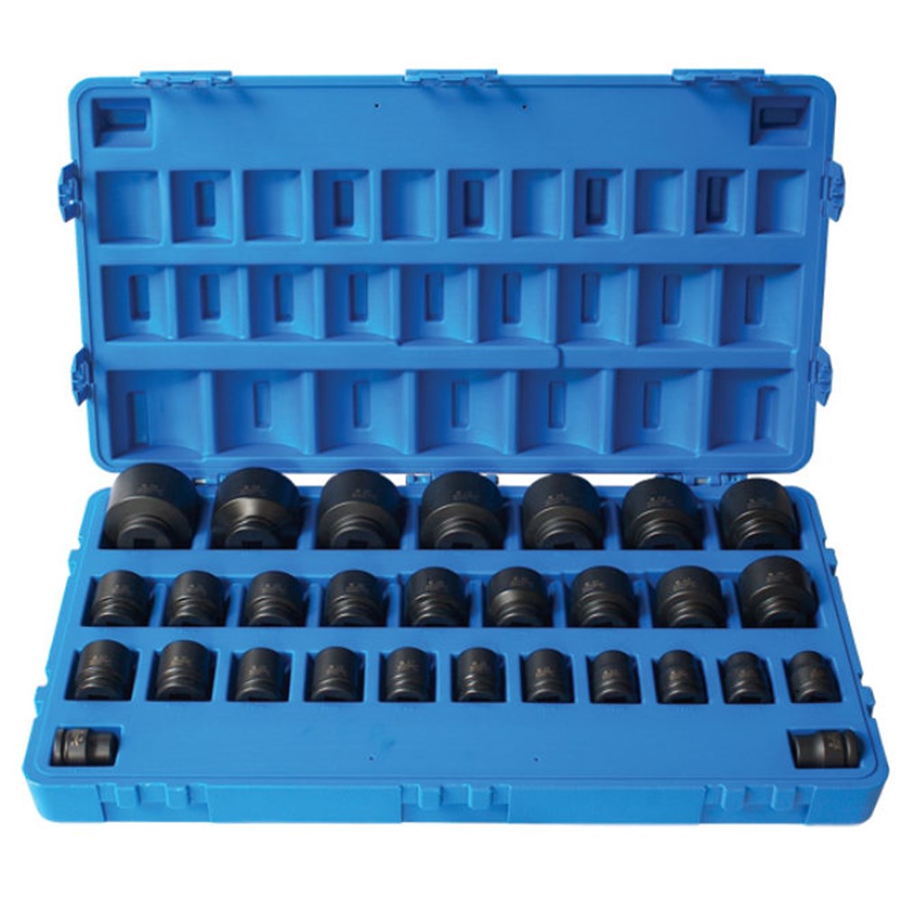 Action 29Pce 3/4" Drive 6-Point Metric Standard Socket Set 601402901