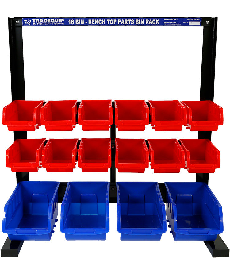 16 Bin Parts Storage Bin Rack 6051 by TQB