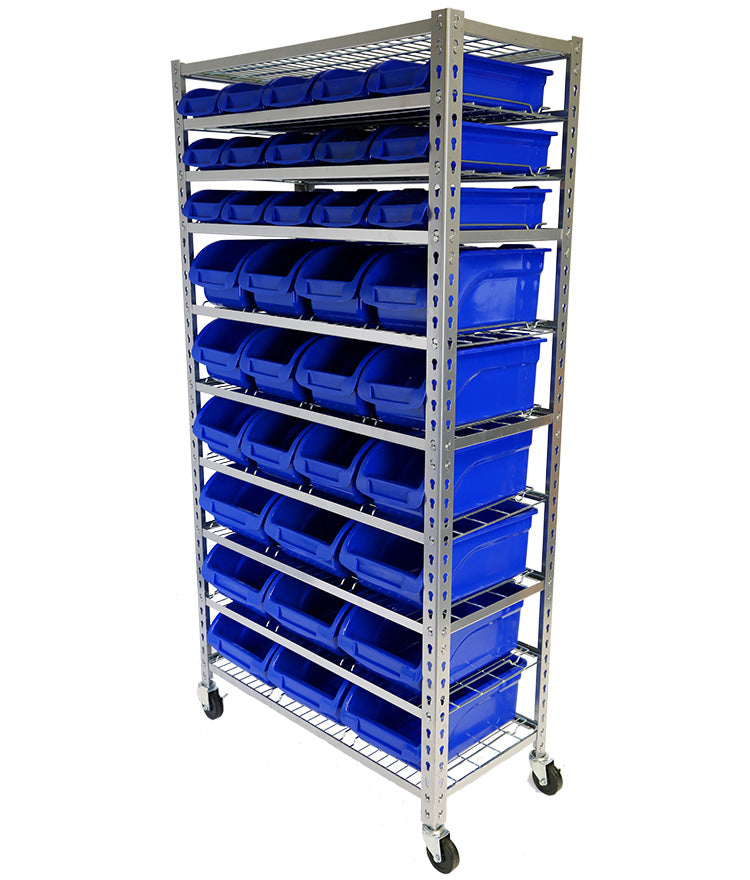 TradeQuip 22 Parts Storage Bin Rack 6054