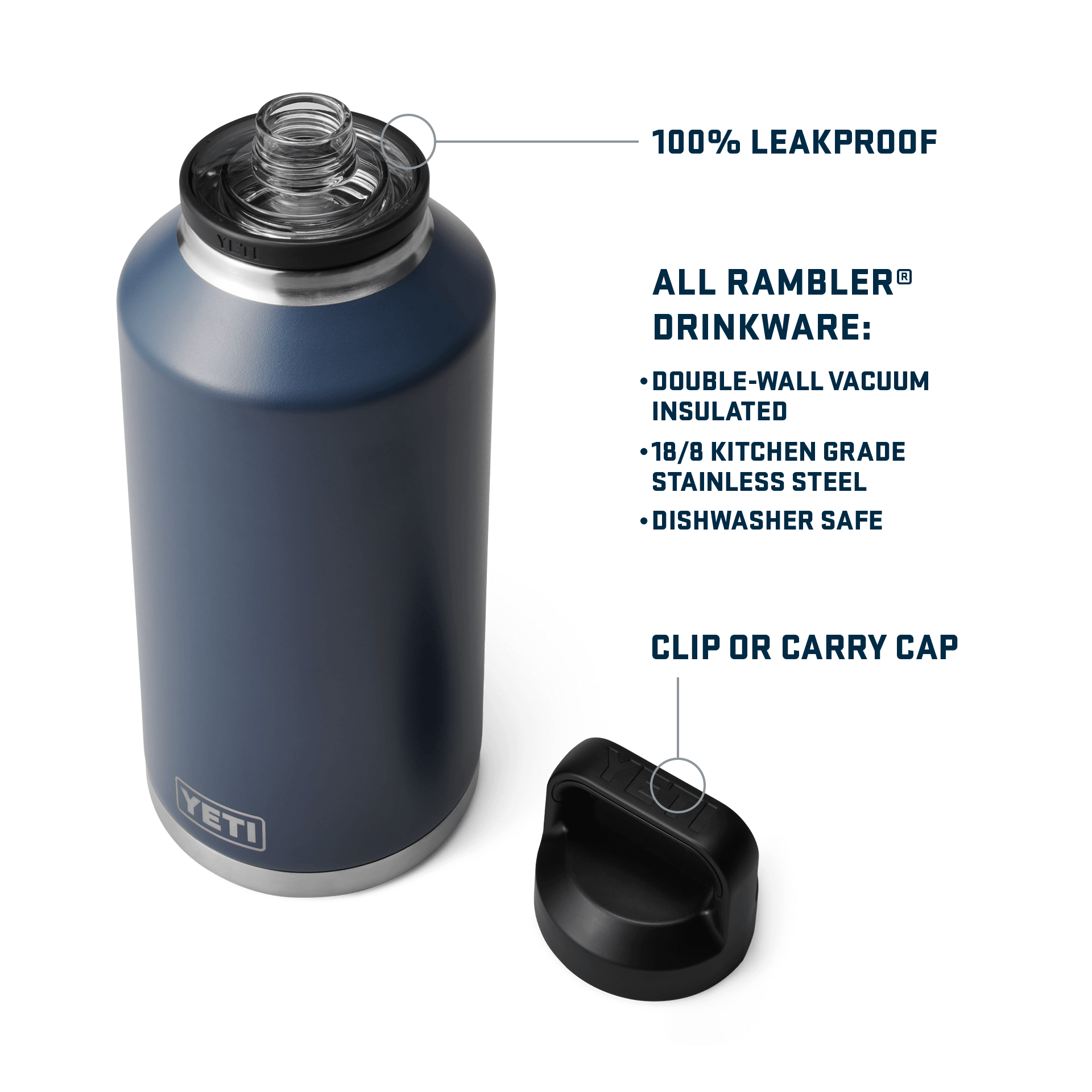 YETI Rambler® 64 oz (1.9L) Bottle With Chug Cap 21071507133