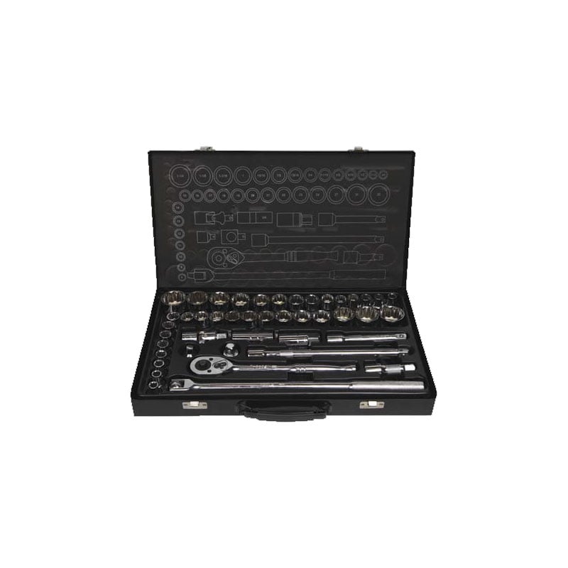 Typhoon Tools 45Pce 1/4" & 3/8" Drive Imperial & Metric Socket Set 70010