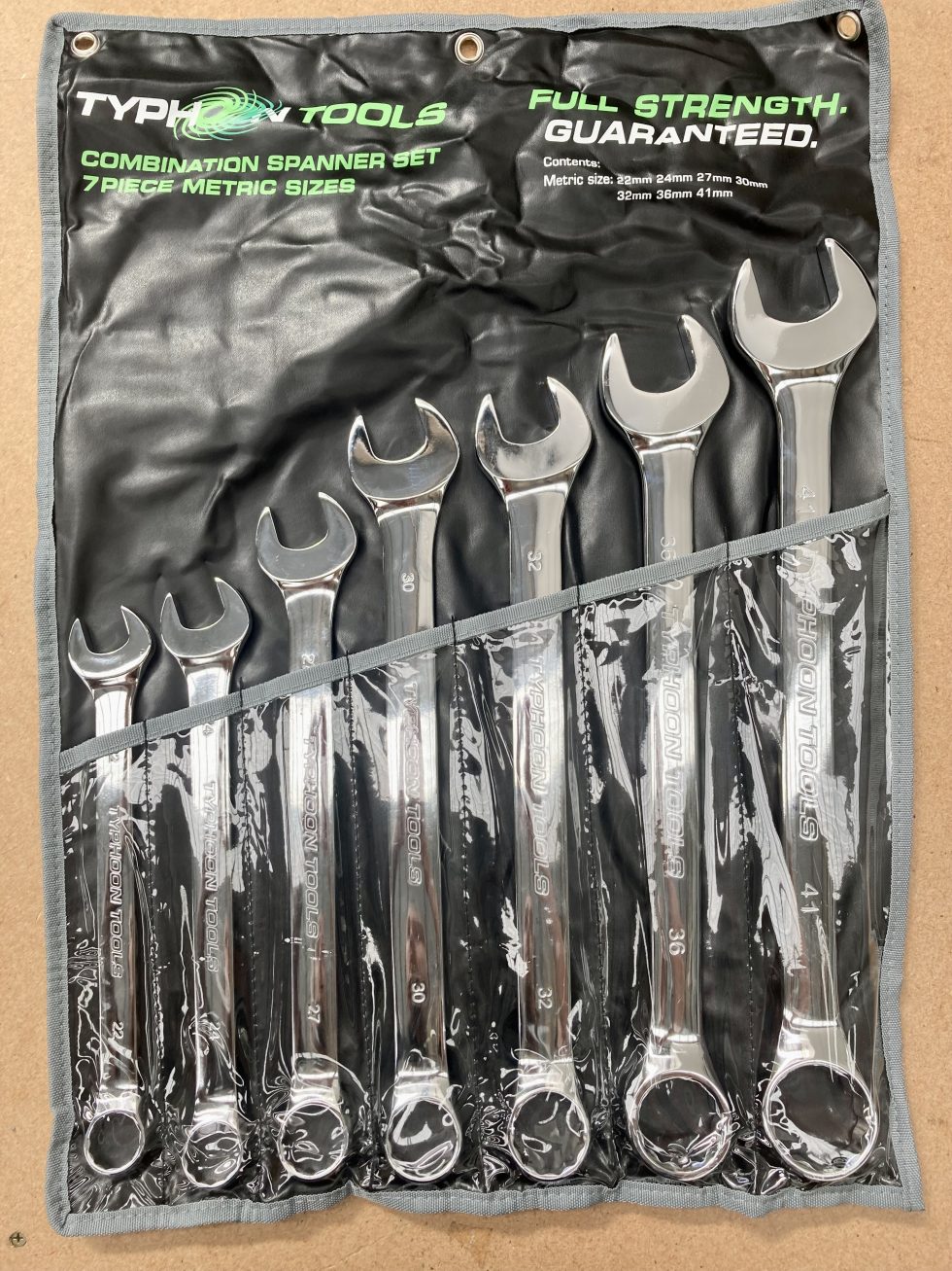 7Pce Metric Jumbo Combination Spanner Set 70024 by Typhoon Tools