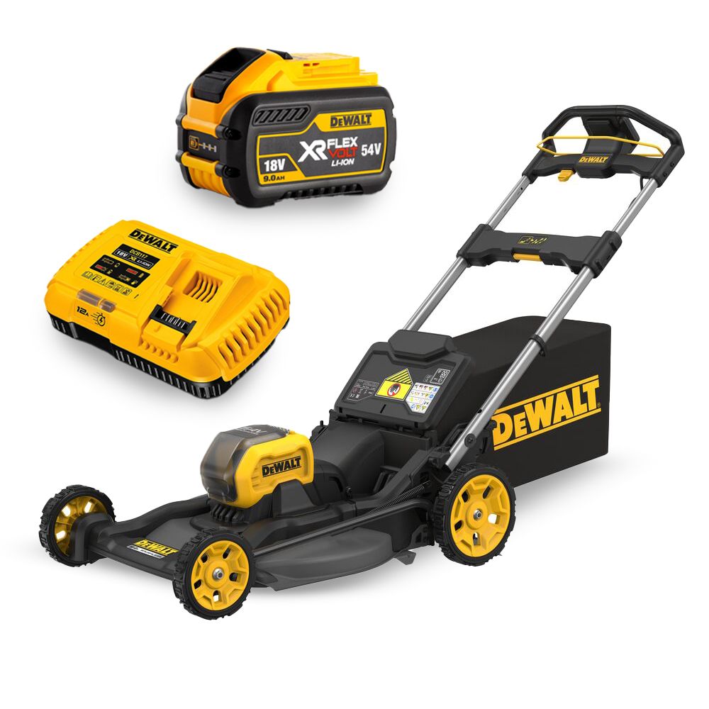 Dewalt 54V XR 9.0Ah Cordless Brushless 21" Push Mower Combo Kit DCMWP500X1-XE