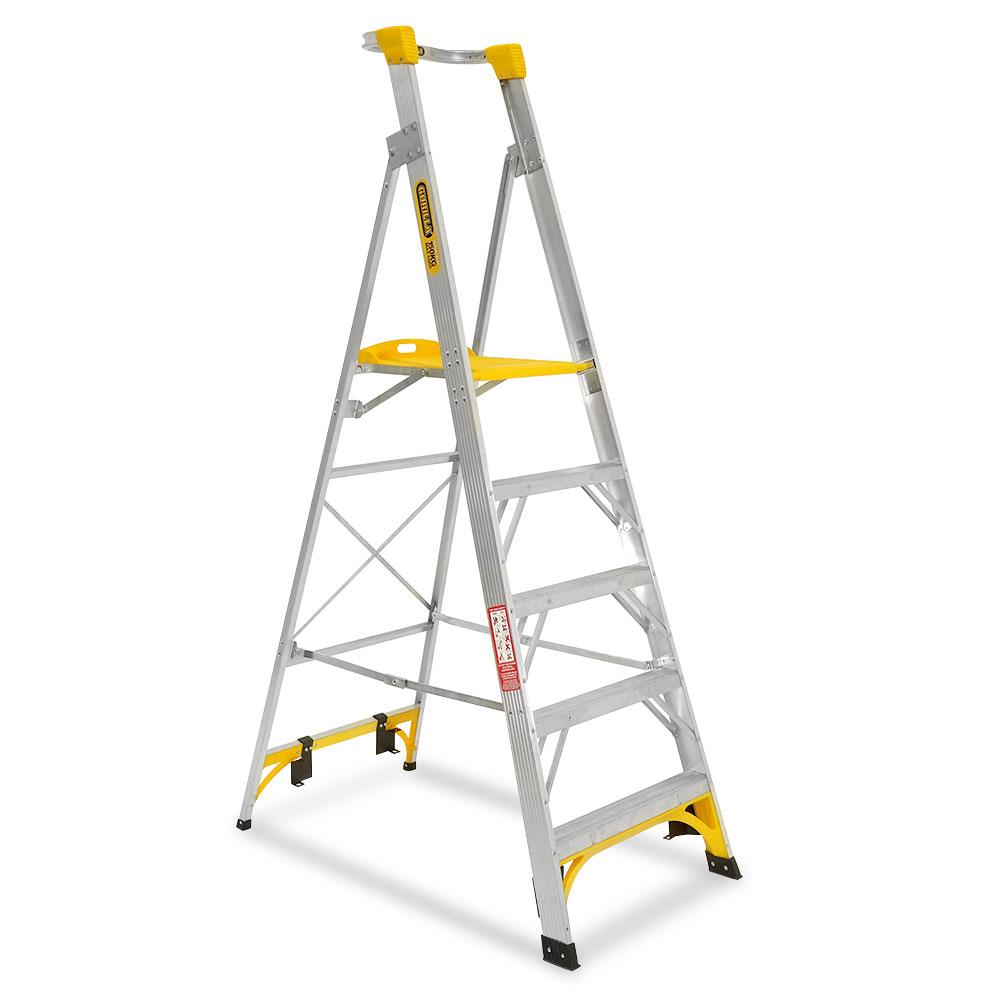 1.5m 5 Step Platform Ladder 180kg Industrial PL005-1 by Gorilla