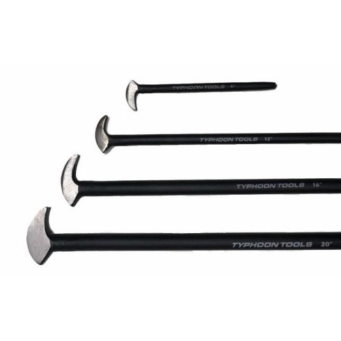 4Pce Pry Bar Set Rolling Heel 74725 by Typhoon Tools