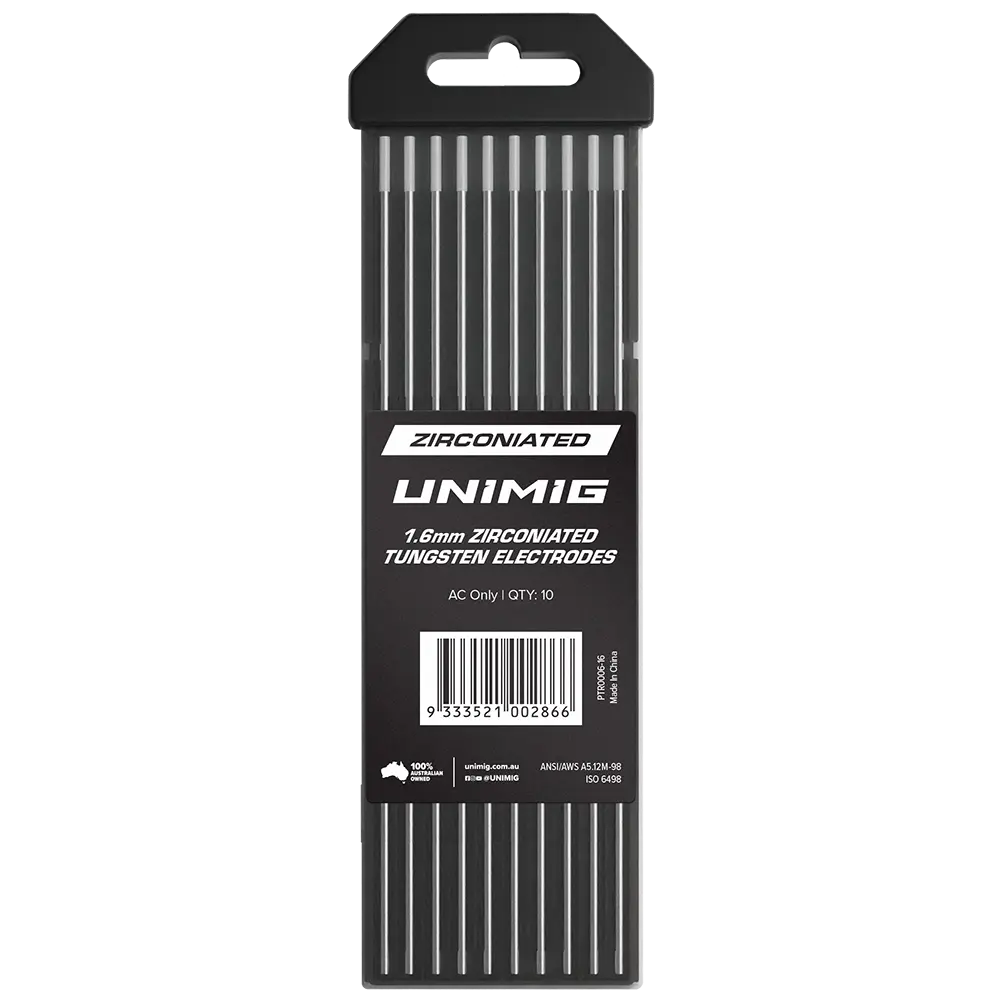 Unimig Zirconiated Tungsten White 1.6Mm Qty 10 Ptr0006-16