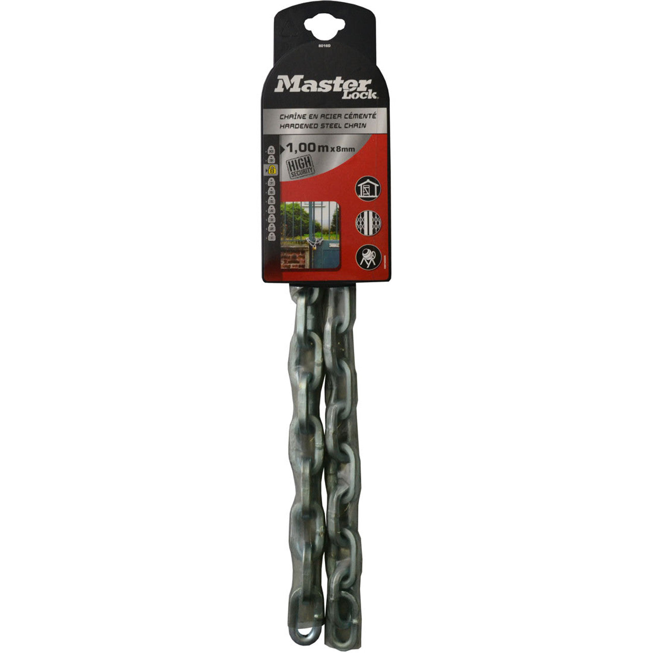 Master Lock 1m x 8mm Security Chain 8016EURDAU