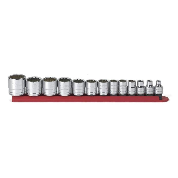 3/8” Drive 12 Point Standard SAE Socket 13Pce Set 80561 by Gearwrench