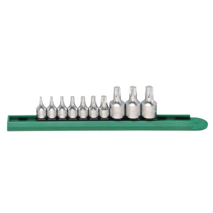 1/4” & 3/8” Drive Stubby Torx® Bit Driver Socket 10Pce Set 81196 by Gearwrench