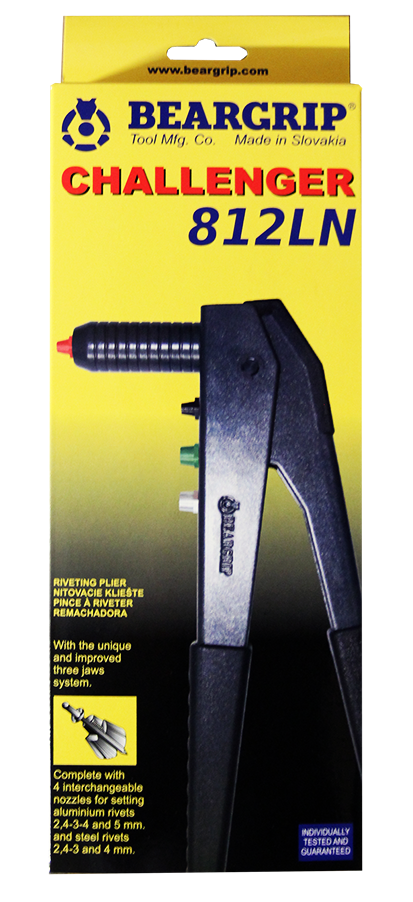 Riveting Plier Long Nose for Deep Riveting with Wrench & Spring 812LN by Beargrip
