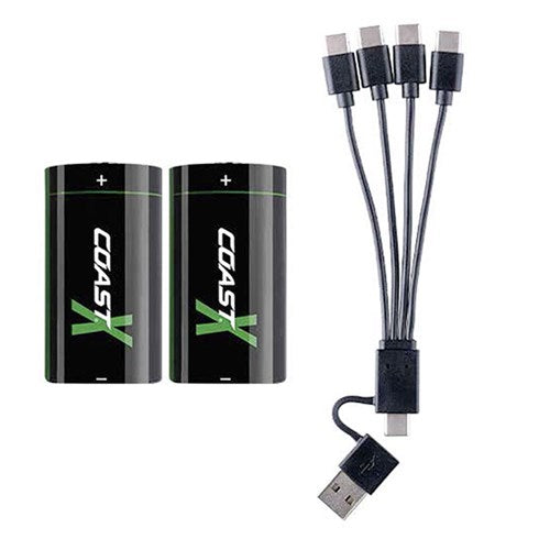 Coast ZITHION-X USB-C 9V Rechargeable Batteries COAZX9V 813061 | 2 Pack