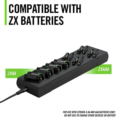 Coast ZXCS16 Zithion-X 16-Port Rechargeable USB-C Battery Charging Station