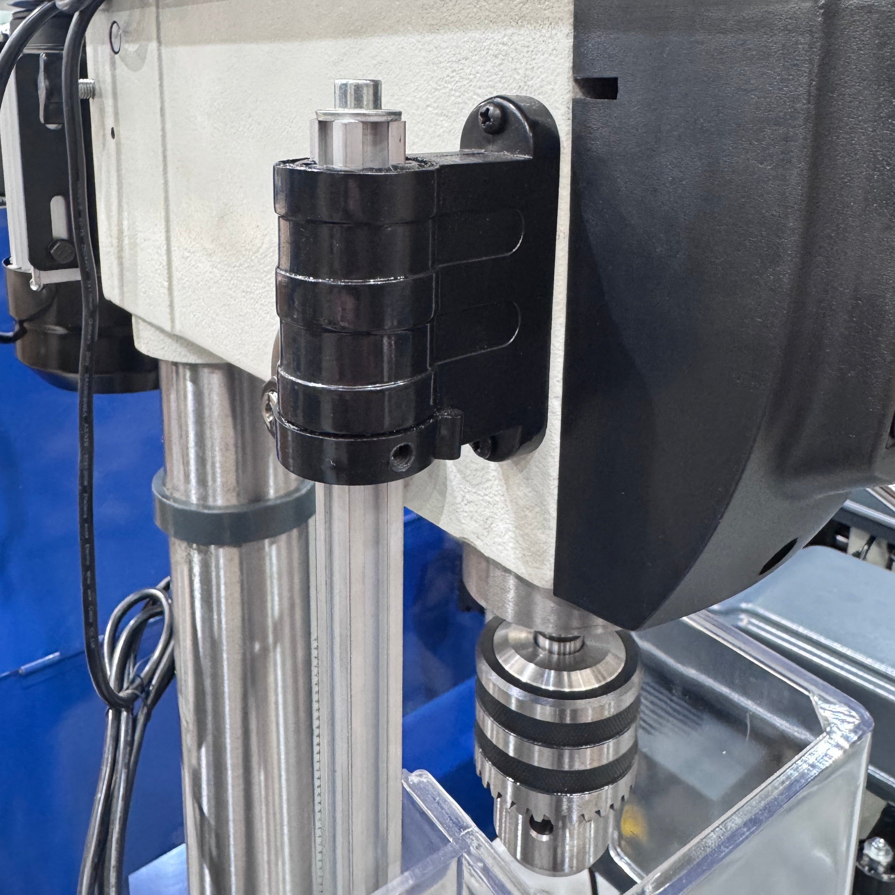 Oltre Drill Press Chuck Guard with Polycarbonate Shield & Safety Interlock Microswitch