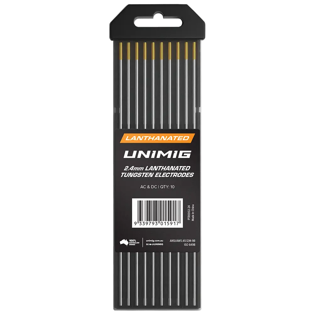 Unimig Lanthanated Tungsten Gold 2.4Mm Qty 10 Ptr0002-24
