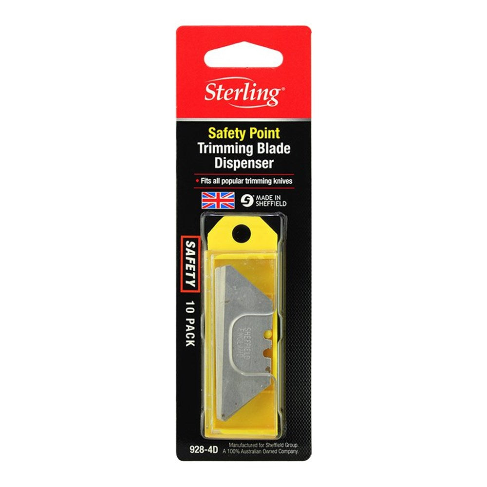 10Pce Heavy Duty Bull Nose Blade in Dispenser 928-4D by Sterling