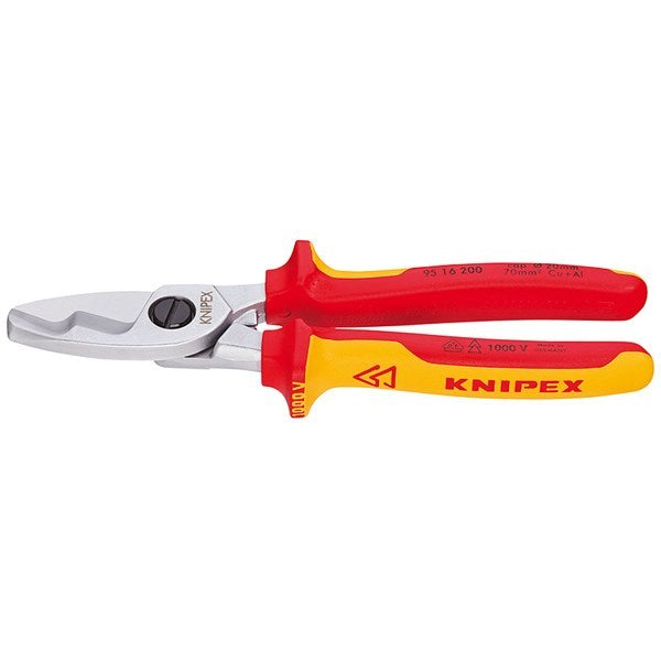 Cable Shears Twin Cutting Edge 9516200SB by Knipex
