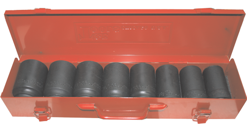 1" Drive Deep Impact Socket Set Imperial 8Pce 97608L by T&E Tools