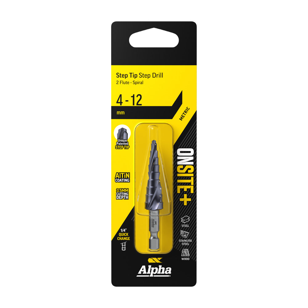 Alpha Onsite Plus Spiral Flute Step Drills