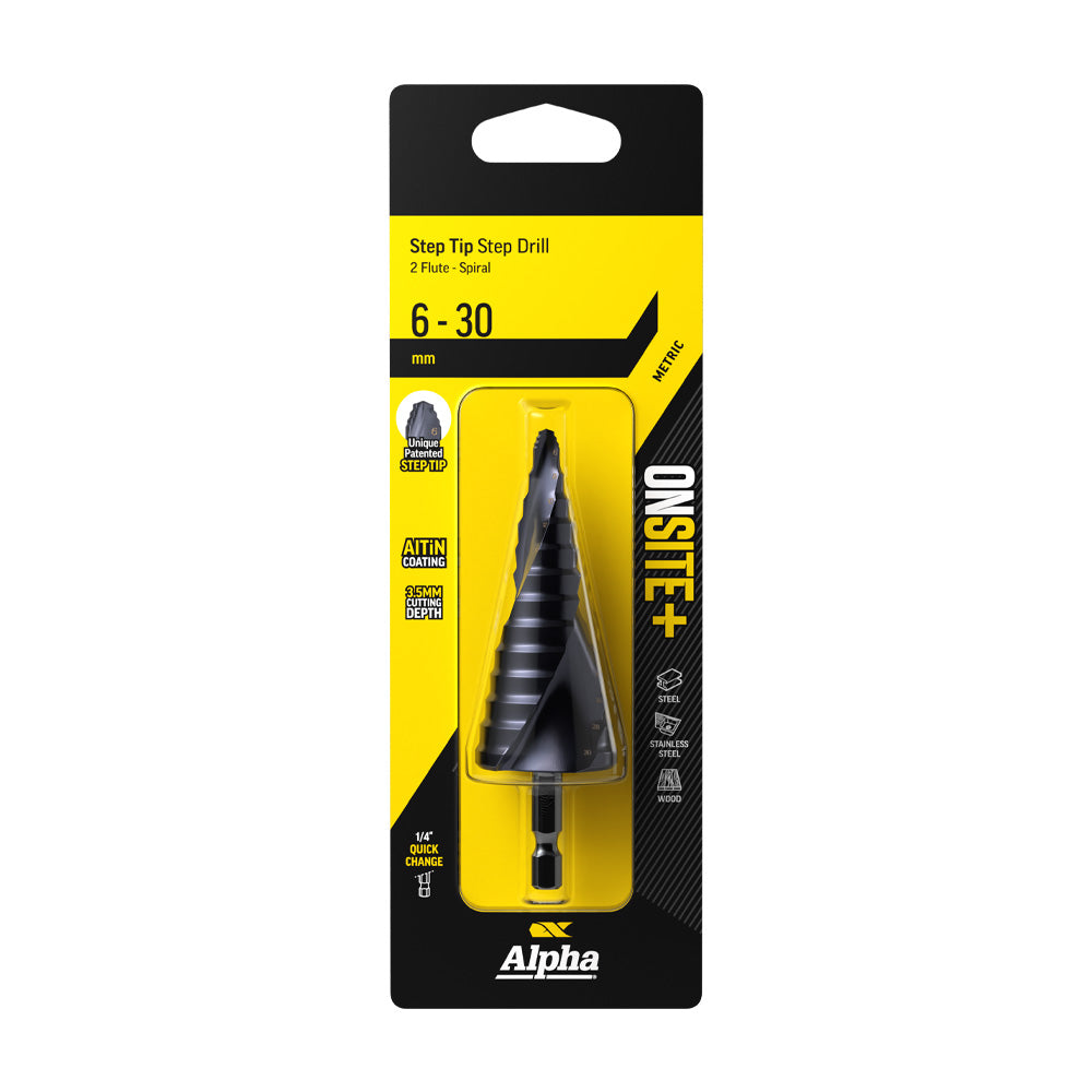 Alpha Onsite Plus Spiral Flute Step Drills