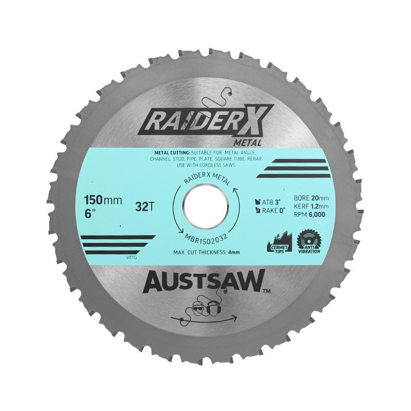 RaiderX Sheet Metal Blade 150mm x 20 x 32T MBR1502032 by Austsaw