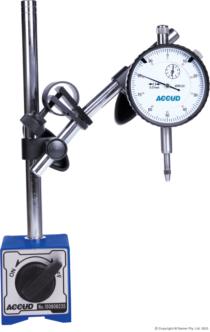 2Pce Measuring Tool Set (Dial Indicator + Stand) by Accud