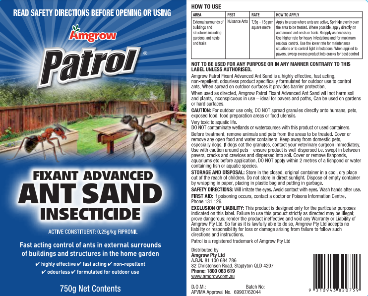 Patrol Fixant Advanced Ant Sand Insecticide by Amgrow