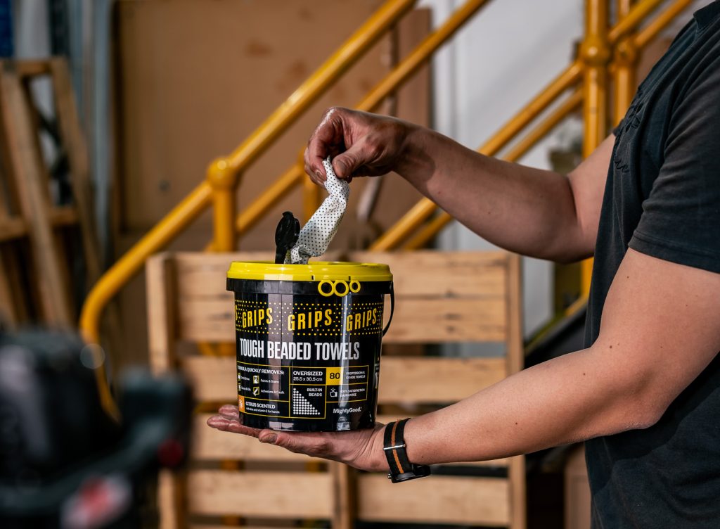 Grips Tough Beaded Wipes