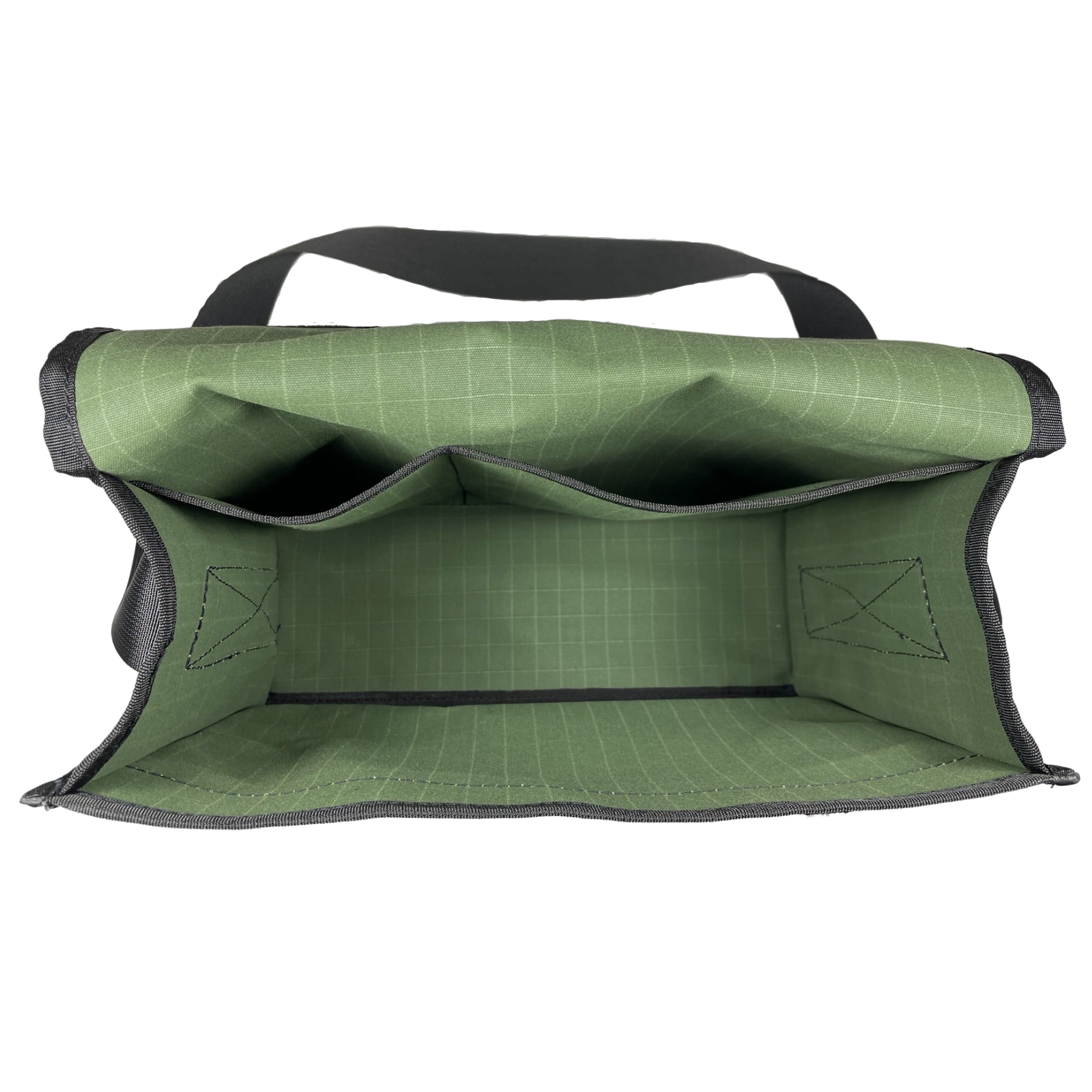 Small Green Canvas STD Tool/Crib/Shoulder Bag Triple Layer Heavy Duty Base AOSBAGTSTD1RGN by AOS