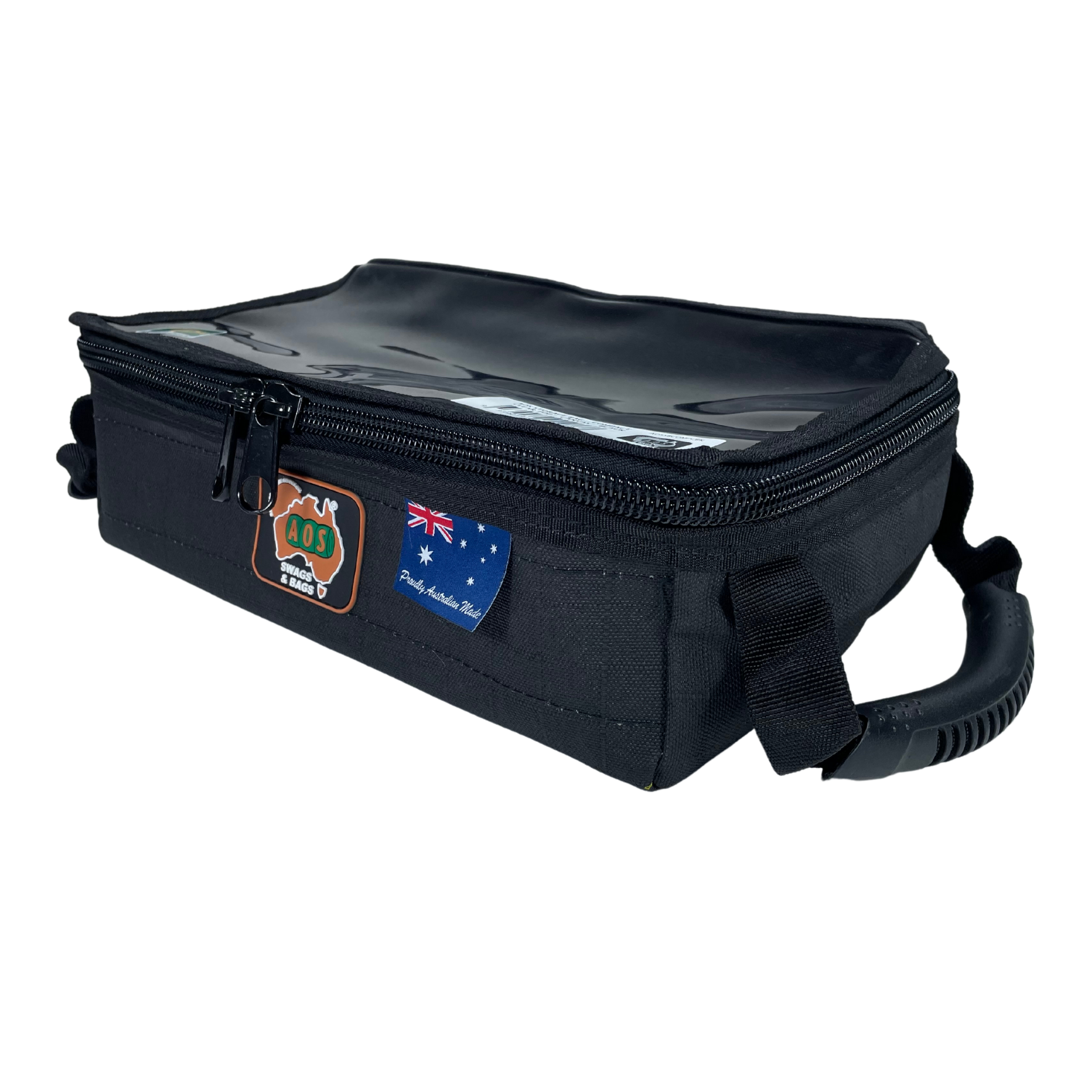 AOS Australian Made Canvas Cargo Storage/Drawer Bag Compact Under Seat with Clear Top & Divider – 3 Colours