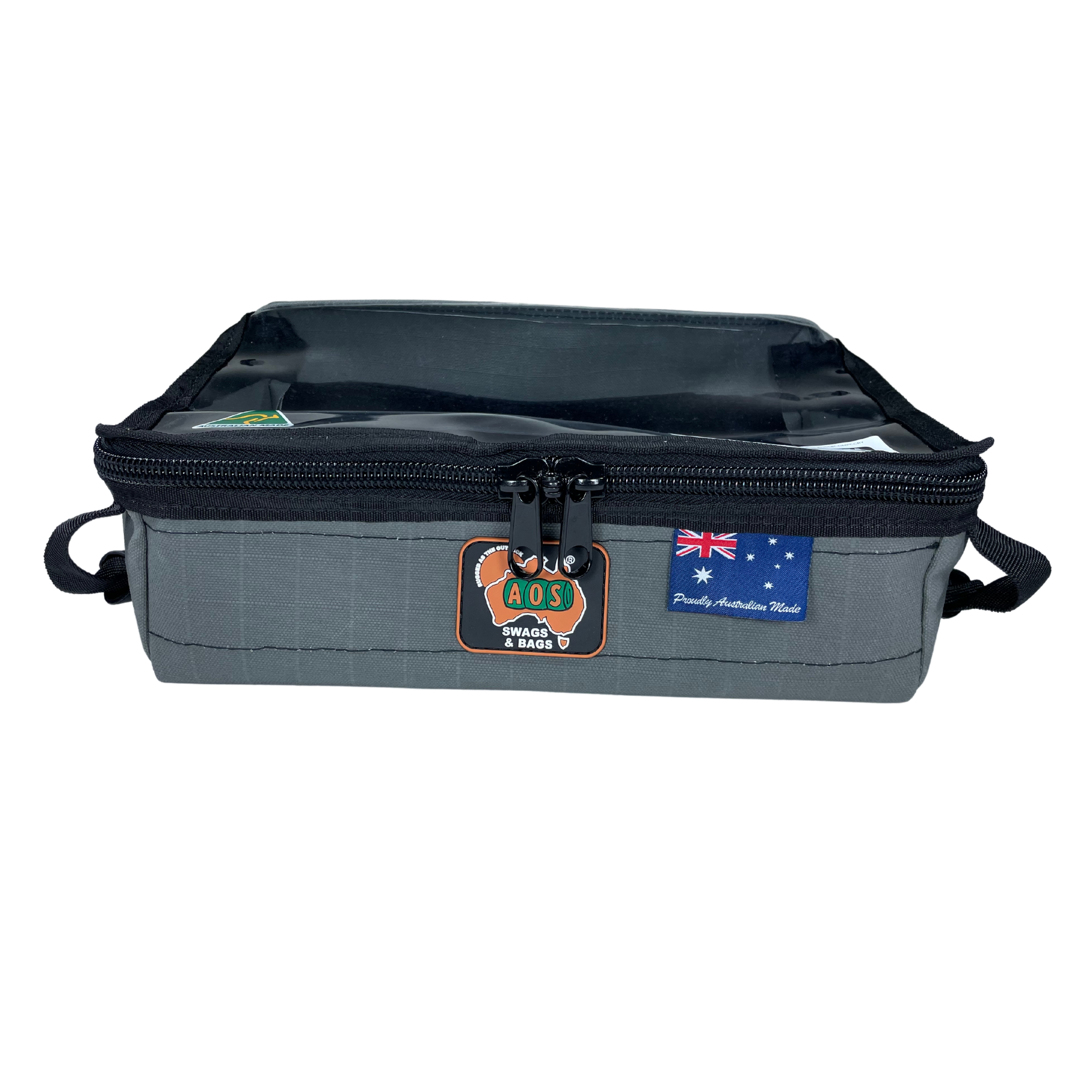 AOS Australian Made Canvas Cargo Storage/Drawer Bag Compact Under Seat with Clear Top & Divider – 3 Colours