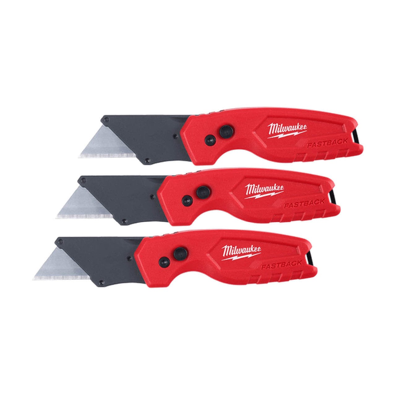 Milwaukee 3 Pack FASTBACK Compact Folding Utility Knives 48221500PA