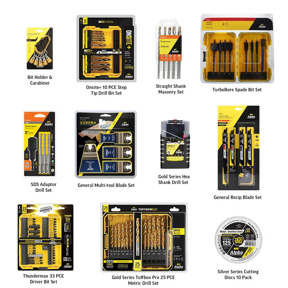 Alpha ATP01 Advantage Trade Pack Essentials – 127 Piece Tradie Accessory Kit | Bonus Tool Bag & Hoodie via Redemption