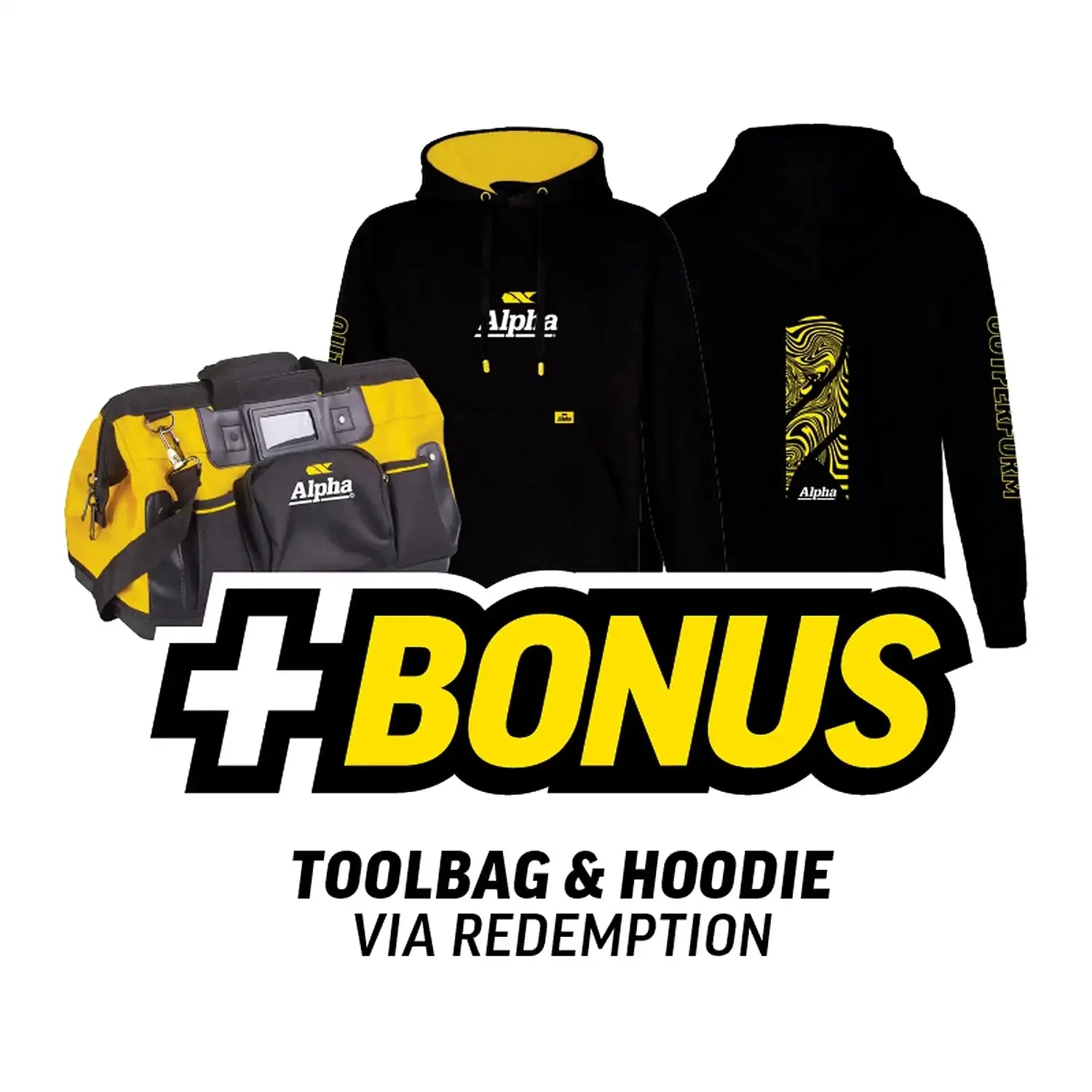 Alpha ATP01 Advantage Trade Pack Essentials – 127 Piece Tradie Accessory Kit | Bonus Tool Bag & Hoodie via Redemption