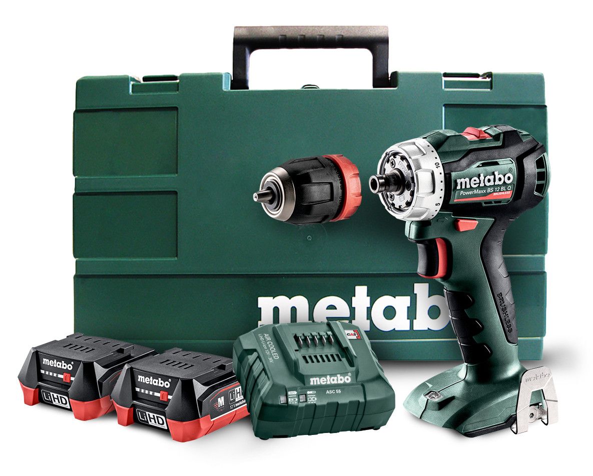 PowerMaxx 12V 2.0Ah Brushless Drill/Driver Kit - AU60103920 by Metabo