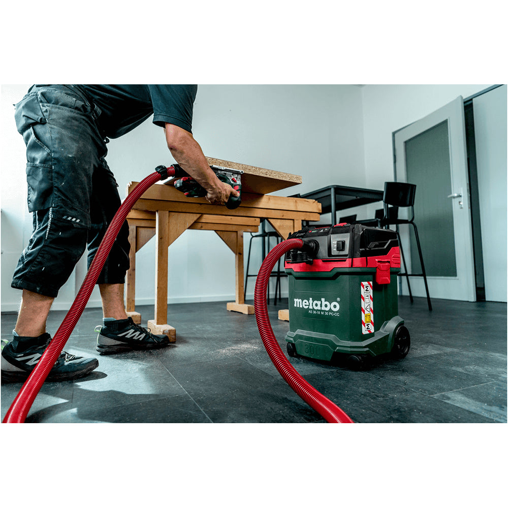 Metabo 36V (18x2) 10.0Ah 30L Cordless M-Class Wet & Dry Dust Extraction Vacuum Kit AU60207400