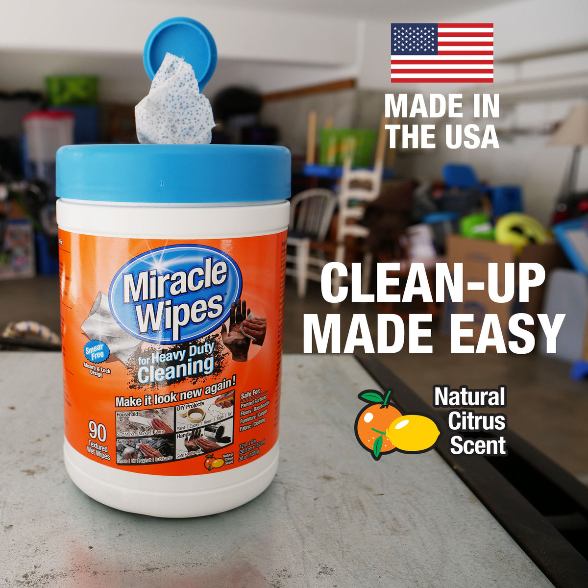 Heavy Duty MiracleWipes® Cleaning Wipes by Miracle Brands